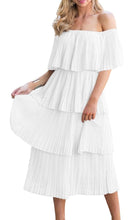 Load image into Gallery viewer, Off The Shoulder White Dress