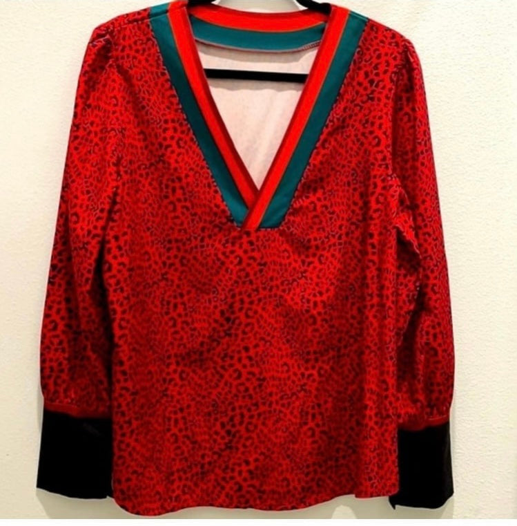 Animal Print Long Sleeve Shirt