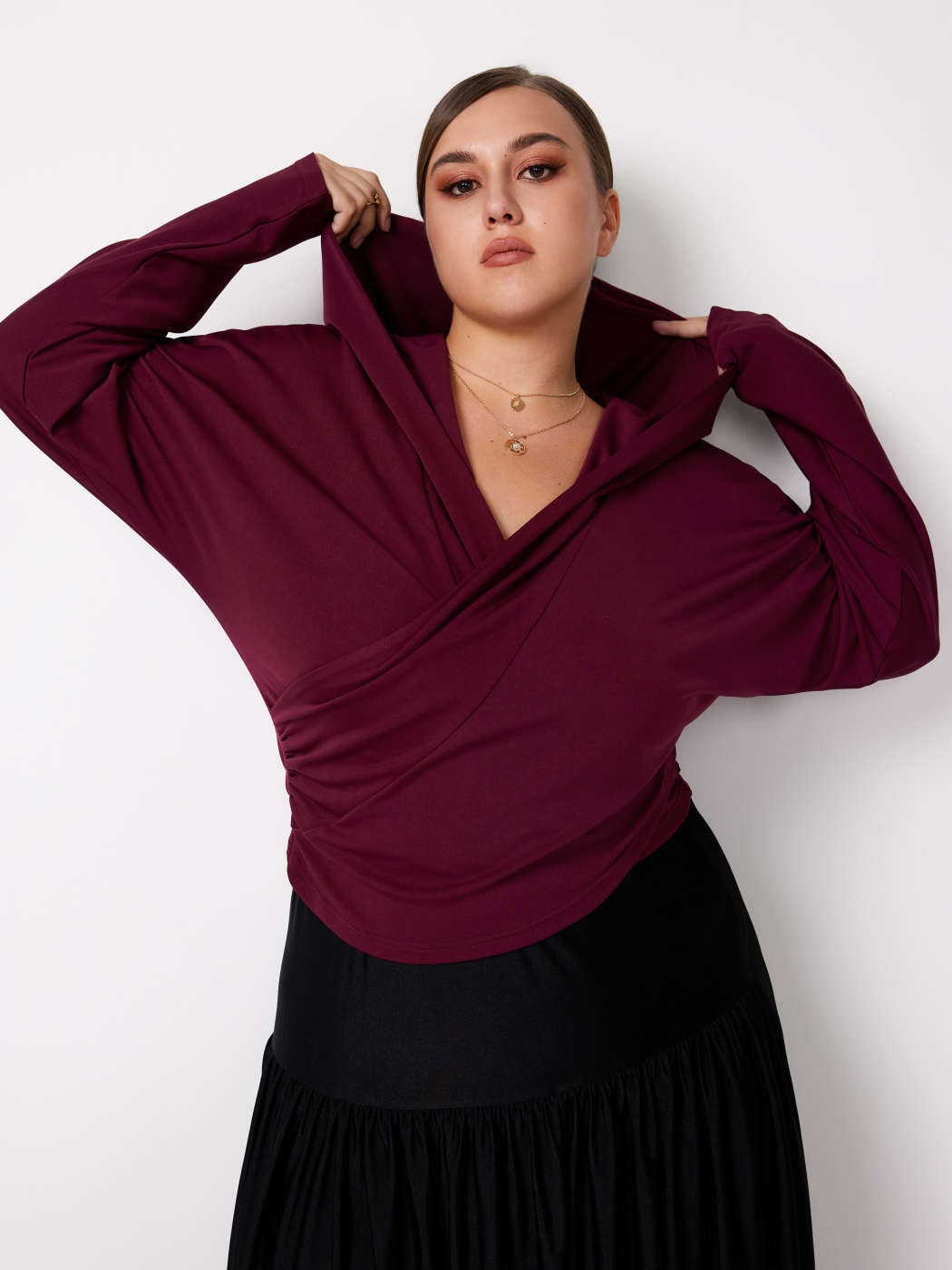 Hooded Ruche Top